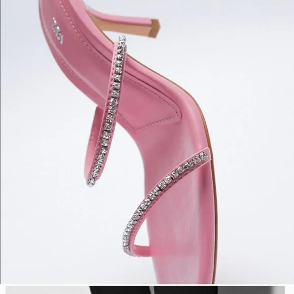 Zara Barbie Pink Sparkly Heels - Picture 4 of 13